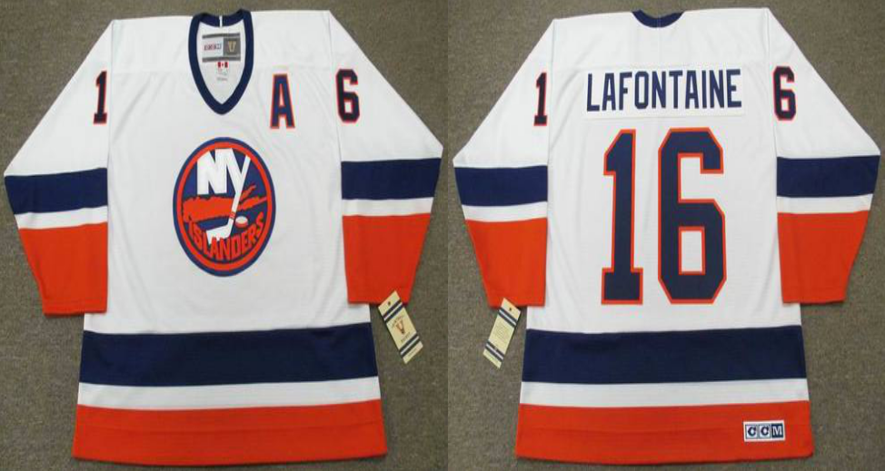 2019 Men New York Islanders #16 Lafontaine white CCM NHL jersey->new york islanders->NHL Jersey